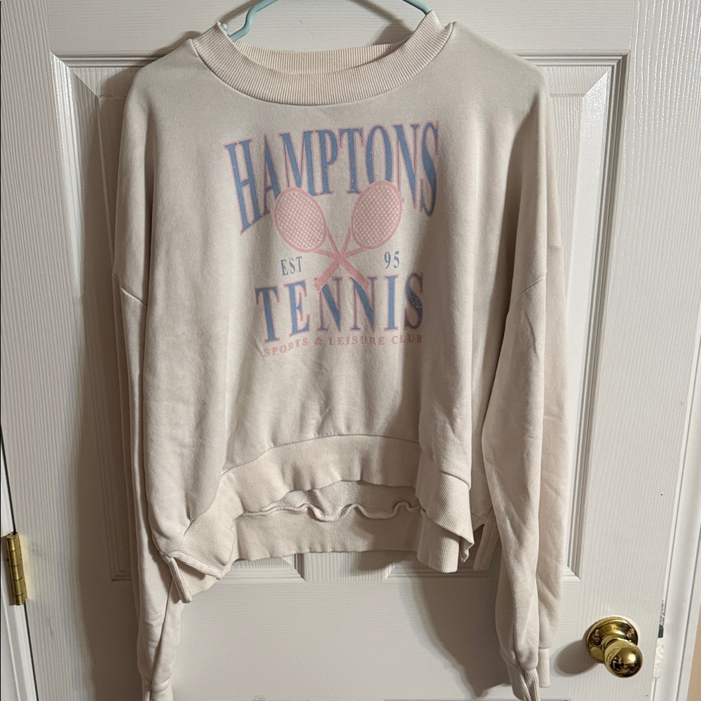 Cream Hamptons Tennis Women's Sweater